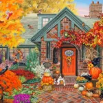 Autumn Welcome   1000 Piece Jigsaw Puzzlevermont Christmas With Free Thanksgiving Jigsaw Puzzles