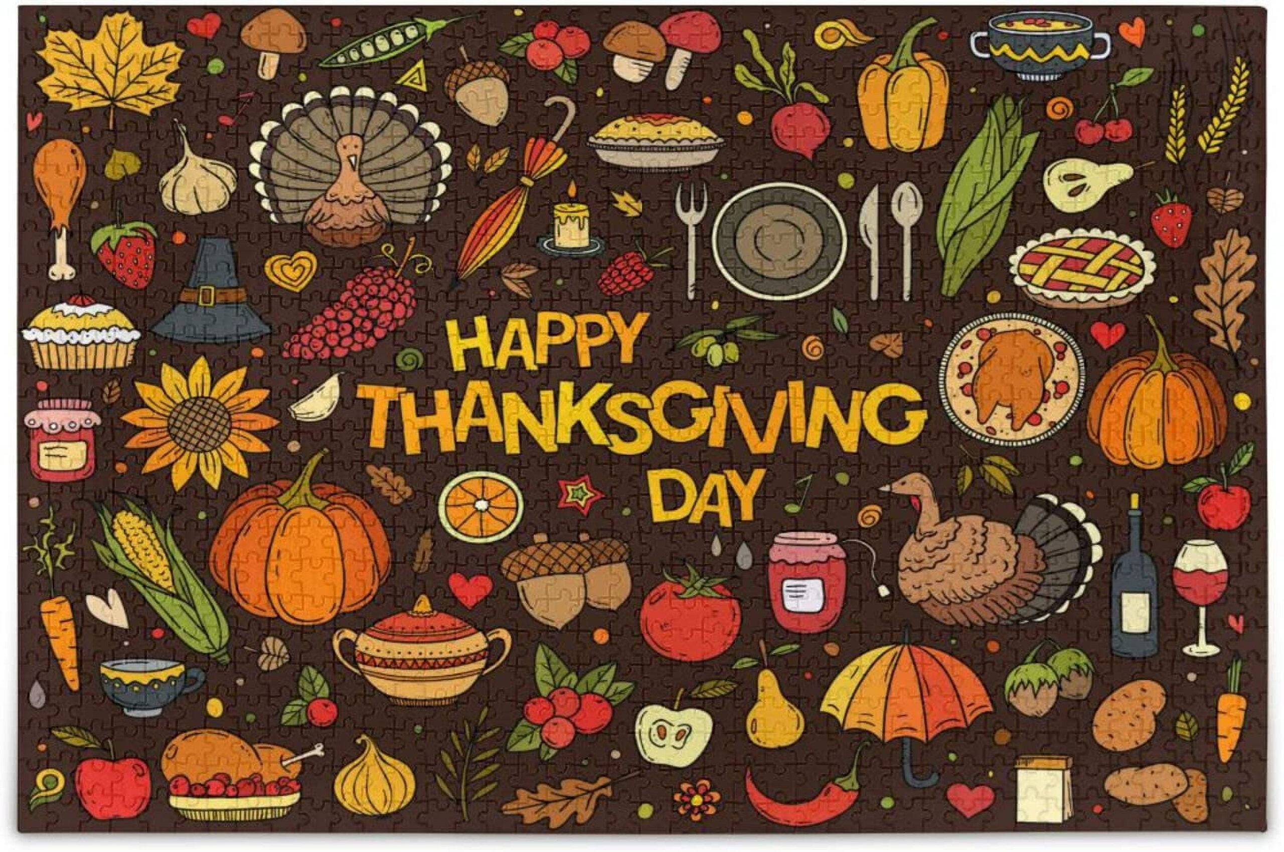 Dreamtimes Happy Thanksgiving Puzzles For Adults 500 Pieces regarding Thanksgiving Puzzles 500 Pieces