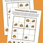 Free Printable Thanksgiving Sudoku Puzzle   Pjs And Paint In Thanksgiving Sudoku Puzzle Answers