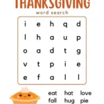 Free Printable Thanksgiving Word Search For Kids In Free Printable Thanksgiving Word Search Puzzles
