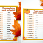 Free Thanksgiving Word Scramble Printable (With Answers) Inside Puzzles To Print Thanksgiving Word Scramble Answers