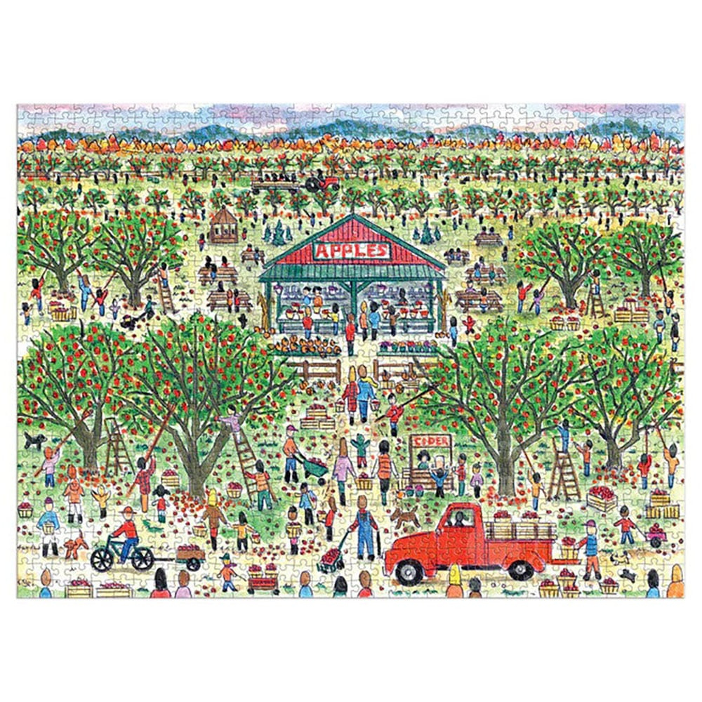 Galison Michael Storrings Apple Pickin&amp;#039; Puzzle 1000Pcs - Puzzles throughout Michael Storrings Thanksgiving Puzzle