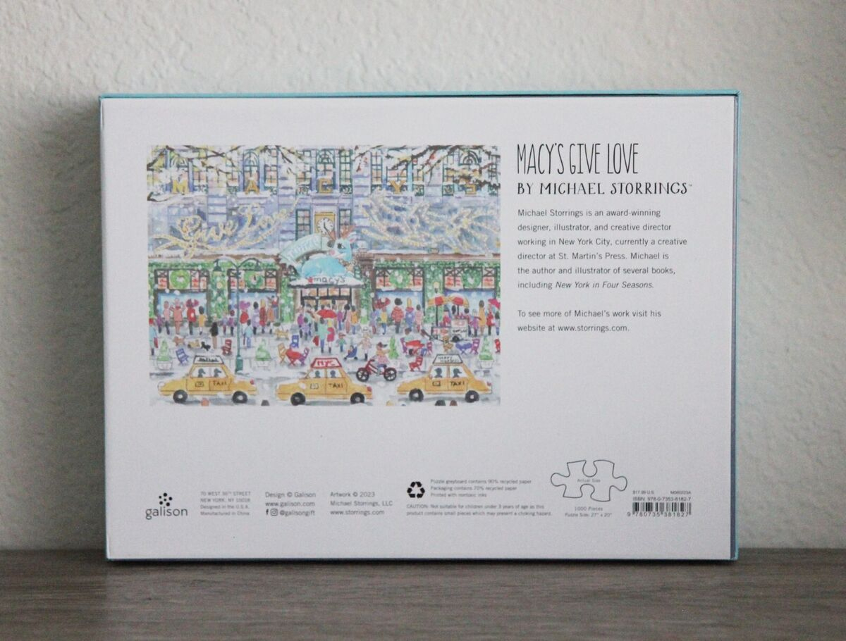 Galison Michael Storrings Macy&amp;#039;S Give Love Puzzle 1000 Pc pertaining to Michael Storrings Thanksgiving Puzzle