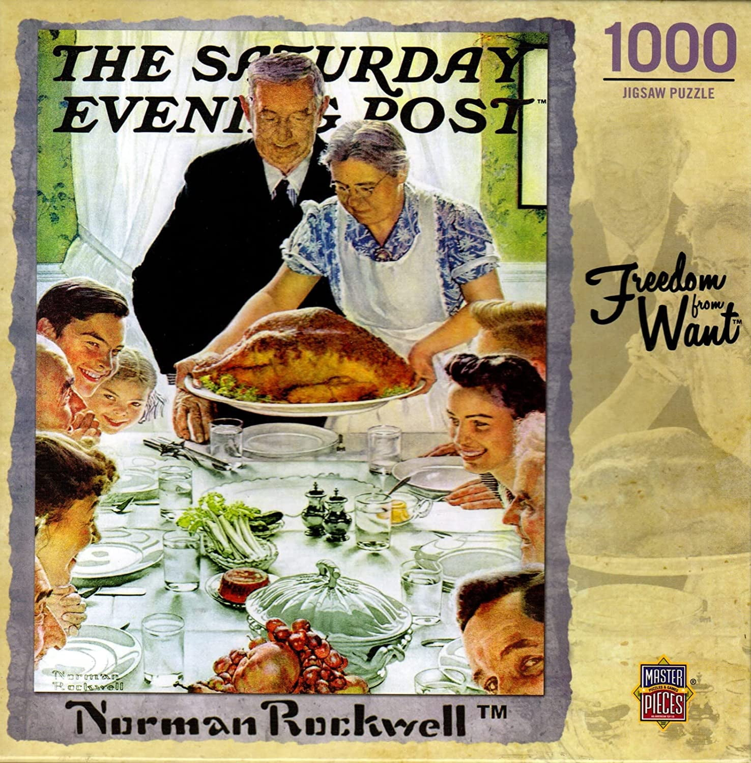 Masterpieces 1000-Piece Jigsaw Puzzle - Norman Rockwell Collection pertaining to Norman Rockwell Thanksgiving Jigsaw Puzzle