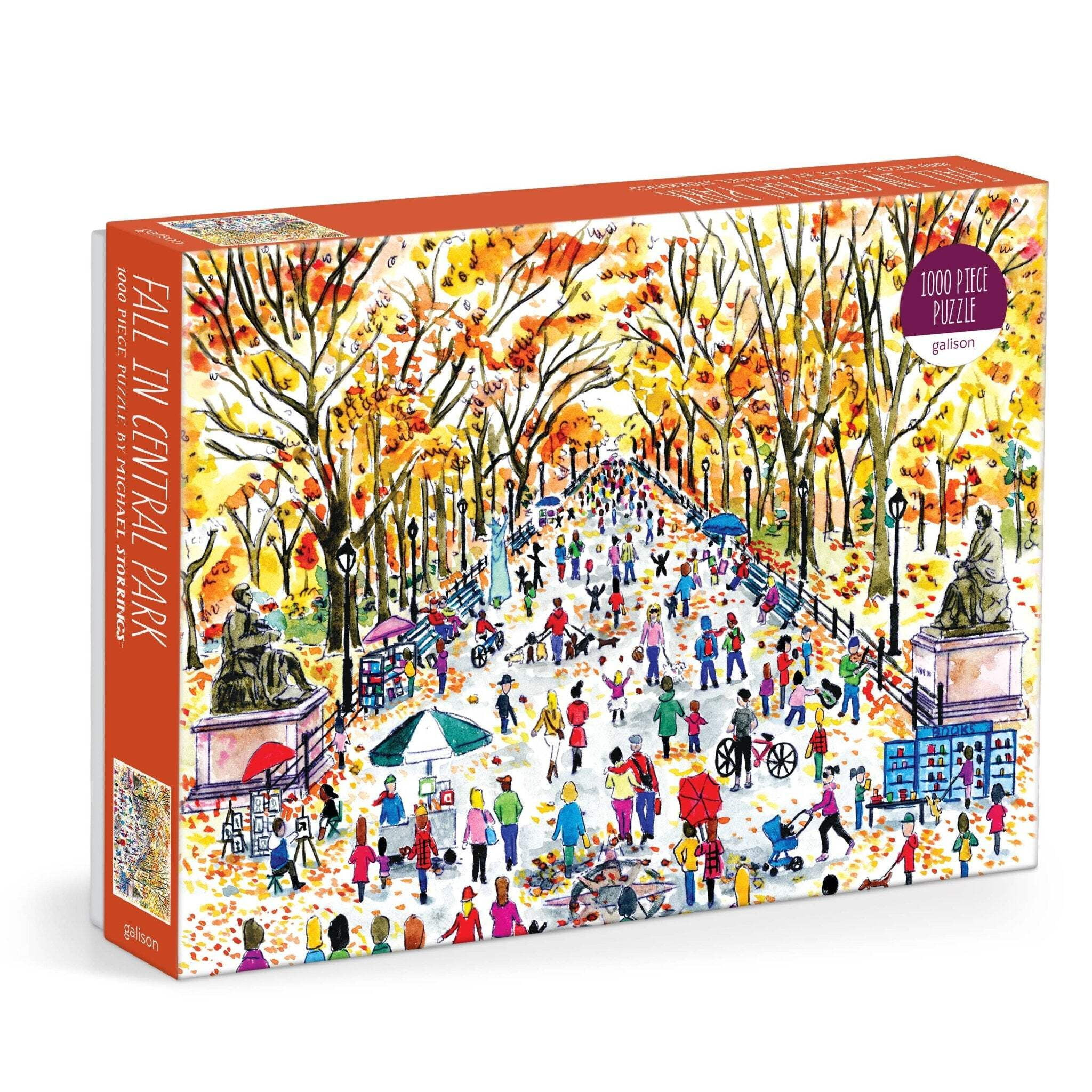 Michael Storrings Fall In Central Park 1000 Piece Puzzle - Walmart with Michael Storrings Thanksgiving Puzzle