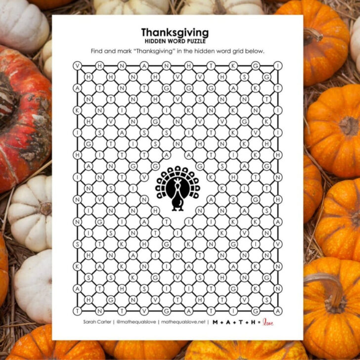 Thanksgiving Hidden Picture Puzzles