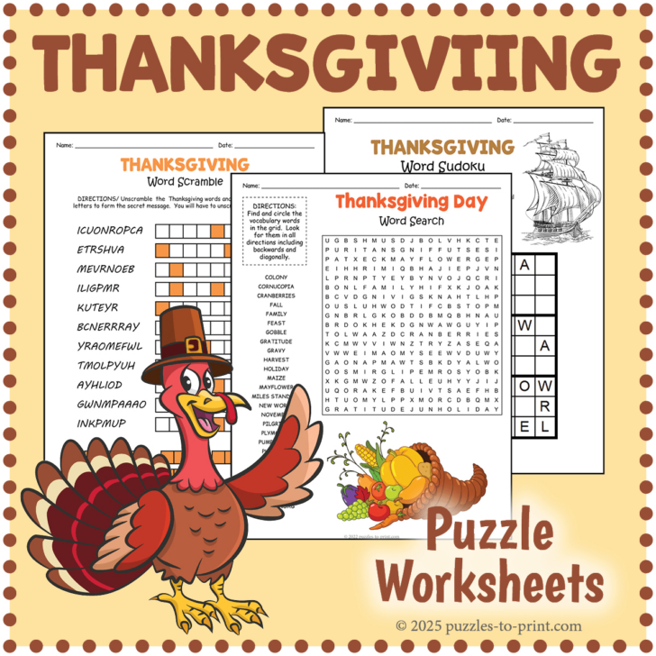 Free Online Thanksgiving Puzzles