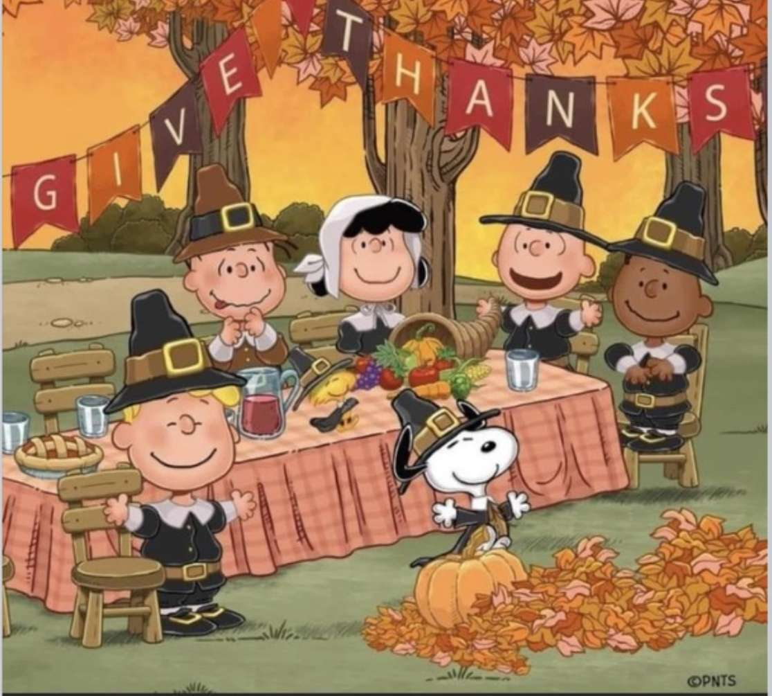 Snoopy, Charlie Brown Und Freunde - Online-Puzzle in Peanuts Thanksgiving Puzzle