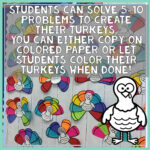 Solving Inequalities Variables One Side Thanksgiving Math Craft Intended For Thanksgiving Solving Inequalities Puzzle