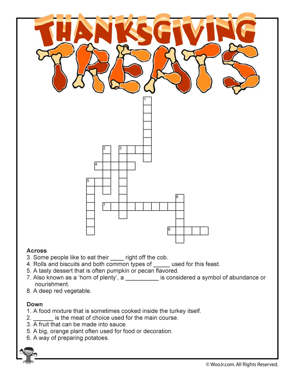 Thanksgiving Cross Word regarding Abcya Thanksgiving Crossword Puzzle