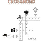 Thanksgiving Crossword Puzzle   Cute & Free Printable | Saturdaygift Within Thanksgiving Crossword Puzzle Worksheet Answer Key