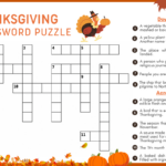 Thanksgiving Crossword Puzzle – Sword & Shield Intended For Free Thanksgiving Crossword Puzzles Printable