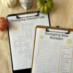 Thanksgiving Crossword Puzzle & Thanksgiving Word Search (Free For First Thanksgiving Foods Crossword Puzzle Answer Key