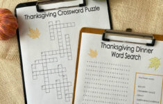 Thanksgiving Crossword Puzzle &amp; Thanksgiving Word Search (Free throughout Thanksgiving Clue Search Puzzle Answers