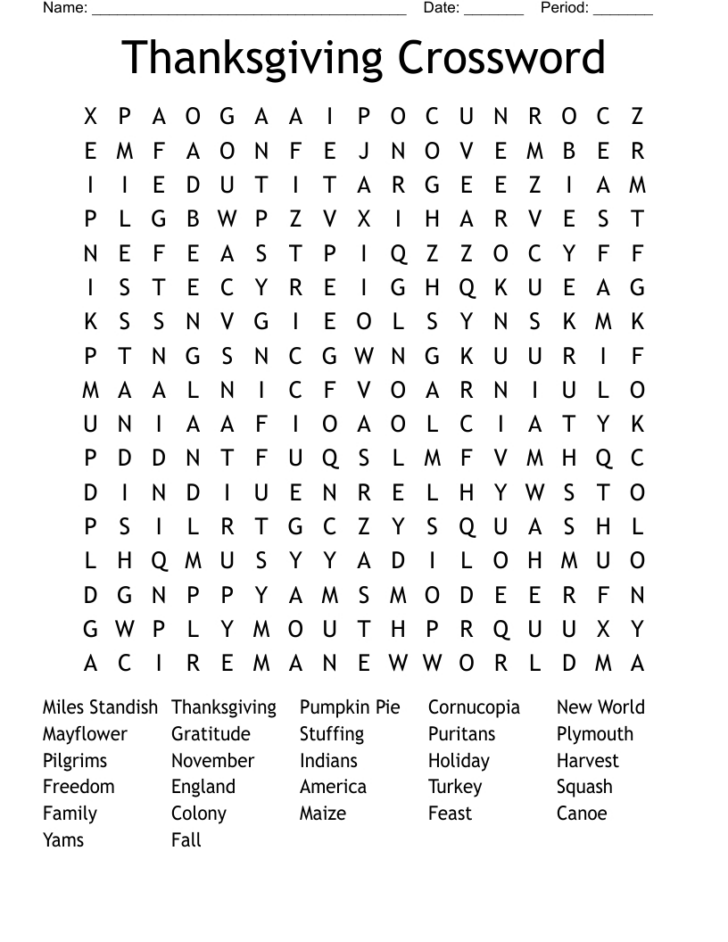 Free Thanksgiving Crossword Puzzles For Adults Free Thanksgiving Crossword Puzzles For Adults