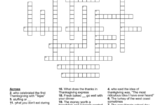 Thanksgiving Crossword - Wordmint intended for Thanksgiving Crossword Puzzle Answers Today