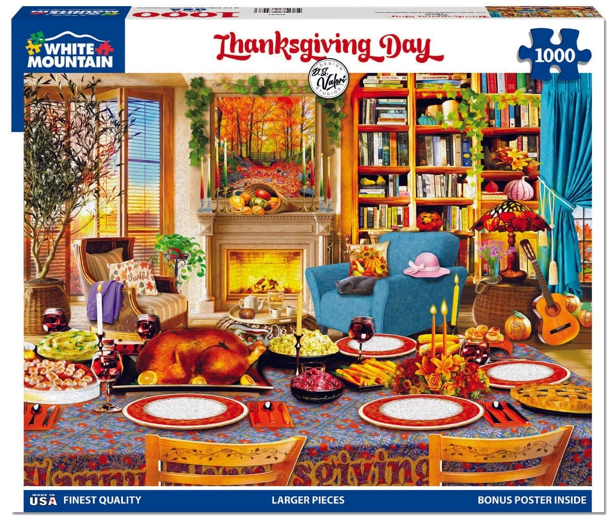 Thanksgiving Day - 1000 Piece Jigsaw Puzzlewhite Mountain within Thanksgiving Jigsaw Puzzle Online