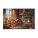Thanksgiving Feast Jigsaw Puzzle: Cozy Fall Family Game   Etsy With Thanksgiving Themed Jigsaw Puzzles