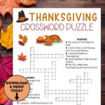 Thanksgiving Kreuzworträtsel / Thanksgiving Kinder Tischspiele Within Thanksgiving Puzzles