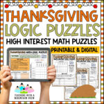 Thanksgiving Math Logic Puzzles Activities For Critical Thinking Throughout Logic Puzzle Thanksgiving