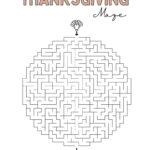 Thanksgiving Maze Printable   Cute & Free Templates | Saturdaygift In Thanksgiving Maze Puzzles