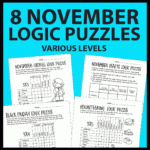 Thanksgiving / November Logic Puzzles – Primeandpi Regarding Thanksgiving Dinner Logic Grid Puzzle Answers