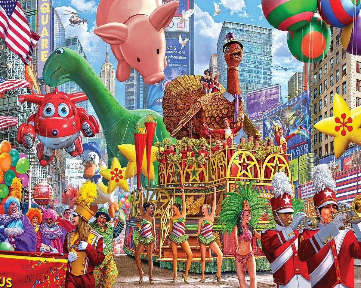 Thanksgiving Parade - 1000 Piece Jigsaw Puzzlewhite Mountain for Thanksgiving Puzzles 1000 Pieces