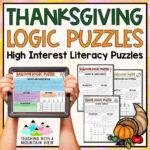 Thanksgiving Reading Logic Puzzles | Activities For Enrichment With Regard To Thanksgiving Logic Puzzles For Middle School