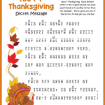 Thanksgiving Secret Message Puzzle With Thanksgiving Secret Message Puzzle Answer Key