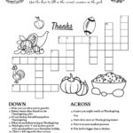 Thanksgiving Themed Crossword Puzzles • Beeloo Printable Crafts Intended For Thanksgiving Themed Crossword Puzzle