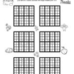 Thanksgiving Themed Sudoku Puzzles • Beeloo Printable Crafts And In Thanksgiving Sudoku Puzzle