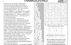 Thanksgiving Trivia Quiz with regard to Thanksgiving Clue Search Puzzle