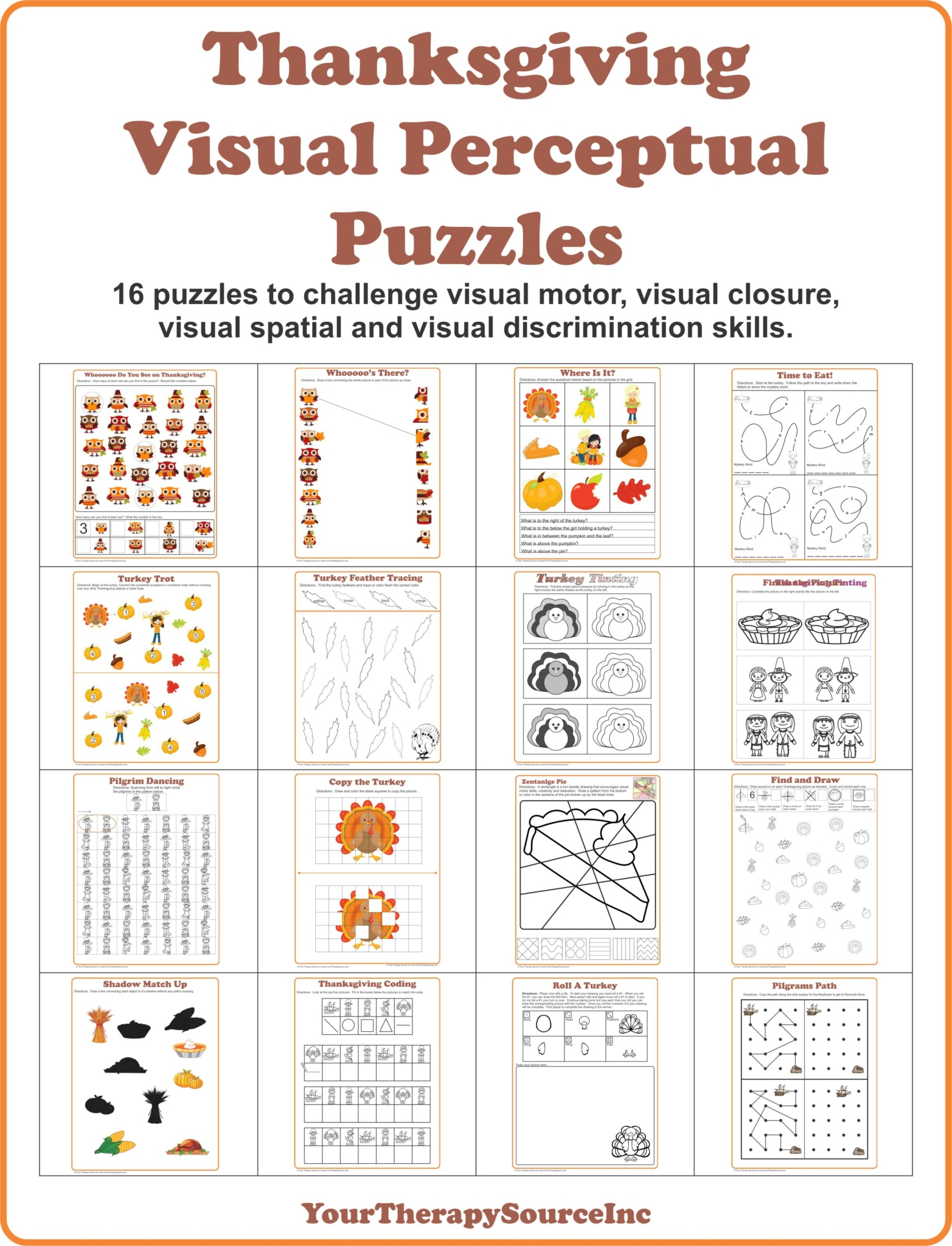 Thanksgiving Visual Perceptual Puzzles within Thanksgiving Picture Puzzles
