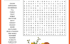Thanksgiving Word Search throughout Online Thanksgiving Puzzles