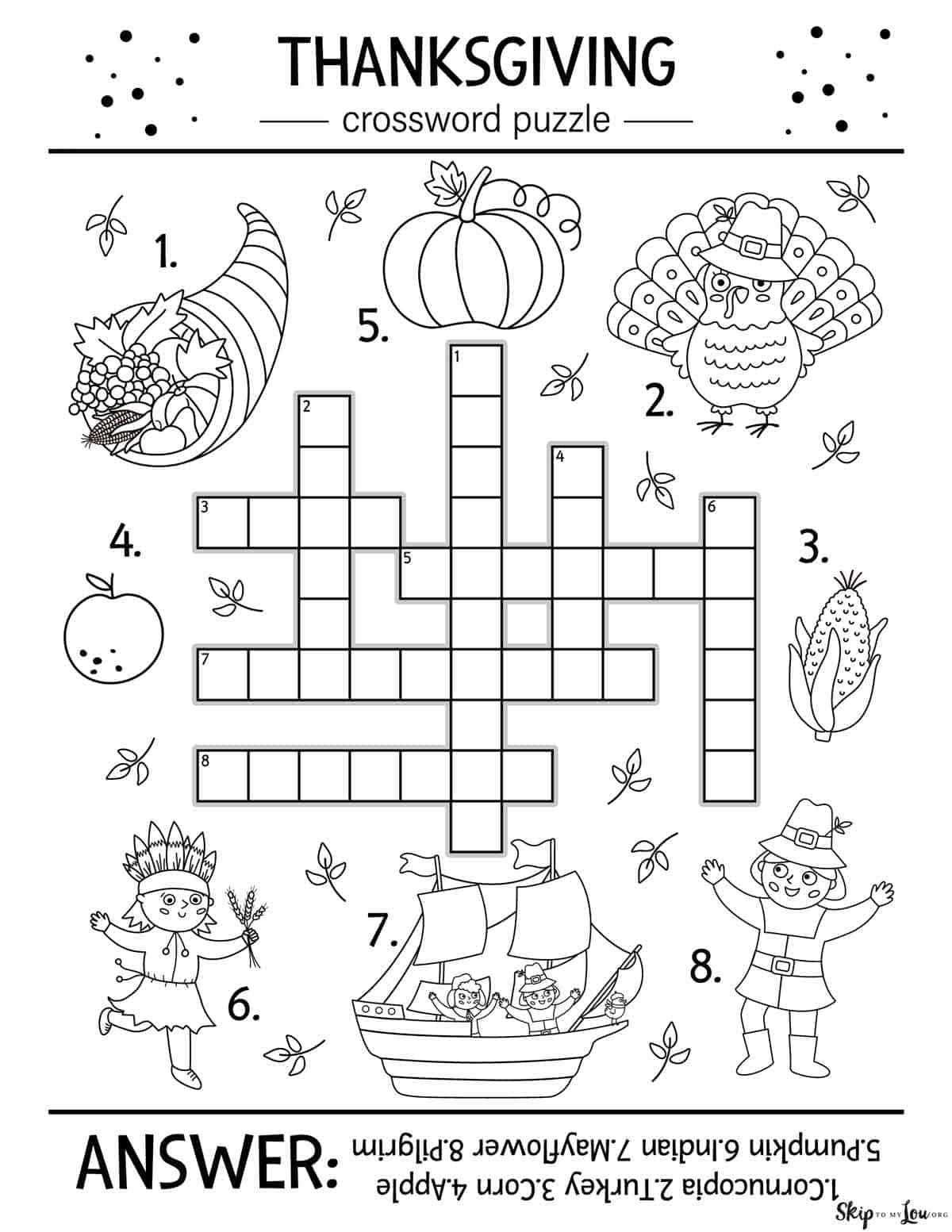 Thanksgiving Worksheets | Skip To My Lou pertaining to Thanksgiving Puzzle Sheets