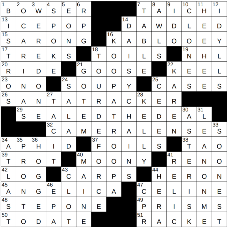 Father Christmas Nyt Crossword Father Christmas Nyt Crossword