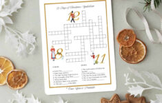 12 Days Of Christmas Crossword Puzzles (Free Printable) – Once inside Christmas Decoration Nyt Crossword
