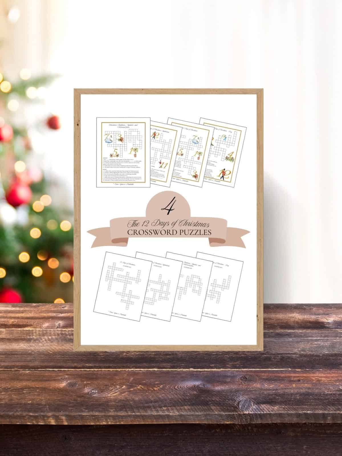 12 Days Of Christmas Crossword Puzzles (Free Printable) - Once throughout Tree in the 12 Days of Christmas Crossword