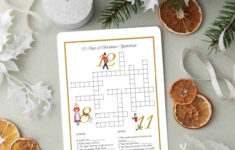 12 Days Of Christmas Crossword Puzzles (Free Printable) – Once within 12 Days Of Christmas Crossword