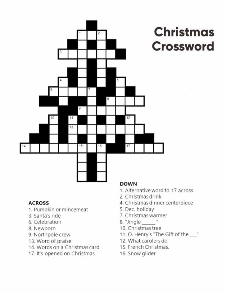 Words on a Christmas Card Crossword