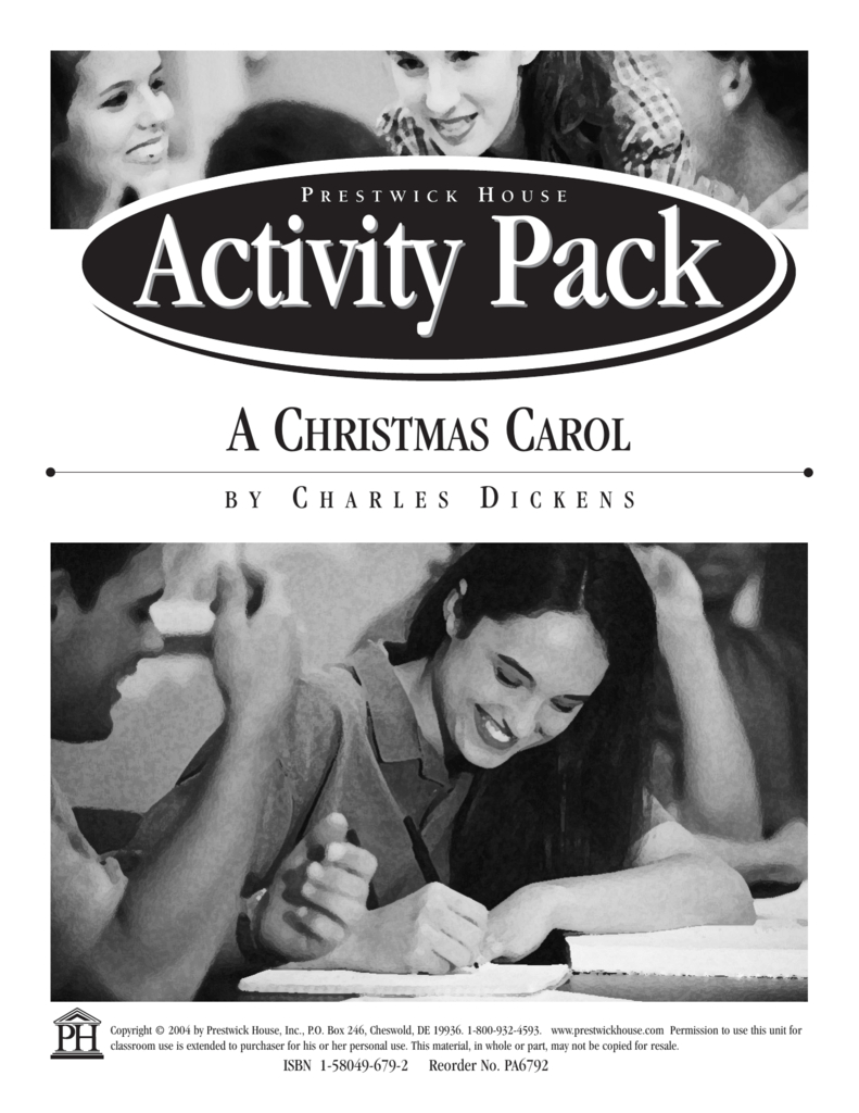 A Christmas Carol Activity Pack: Dickens Study Guide within Clerk In A Christmas Carol Daily Themed Crossword