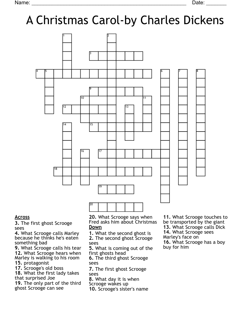 a christmas carol by charles dickens crossword wordmint in the first christmas carol crossword A Christmas Carol-By Charles Dickens Crossword - Wordmint in The First Christmas Carol Crossword