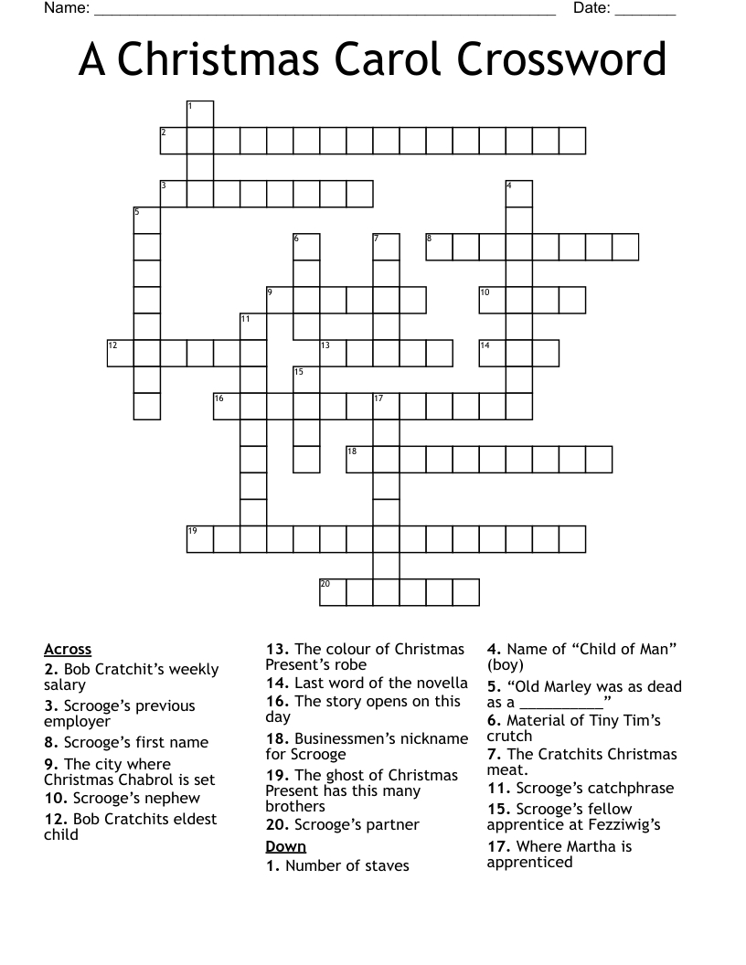 a christmas carol crossword wordmint intended for a christmas carol name crossword A Christmas Carol Crossword - Wordmint intended for A Christmas Carol Name Crossword