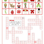 A Christmas Crossword With Word Ban…: English Esl Worksheets Pdf & Doc Regarding Christmas Crossword Puzzle With Word Bank