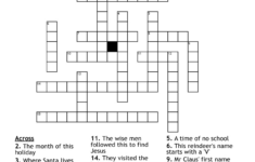 A Christmas Crossword – Wordmint inside Christmas Crossword Answer Key