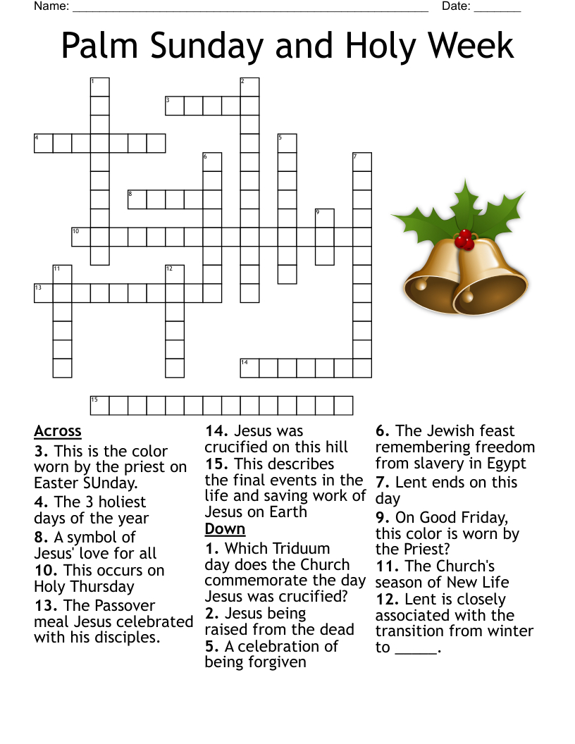 A Christmas Crossword - Wordmint throughout Easter Or Passover But Not Christmas Crossword Clue
