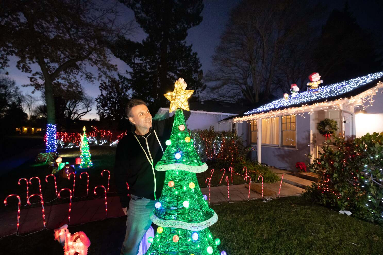 A Man&amp;#039;S Holiday Lights Display Helped Land Him A Top Job At Roku in Where Outdoor Christmas Lights Crossword