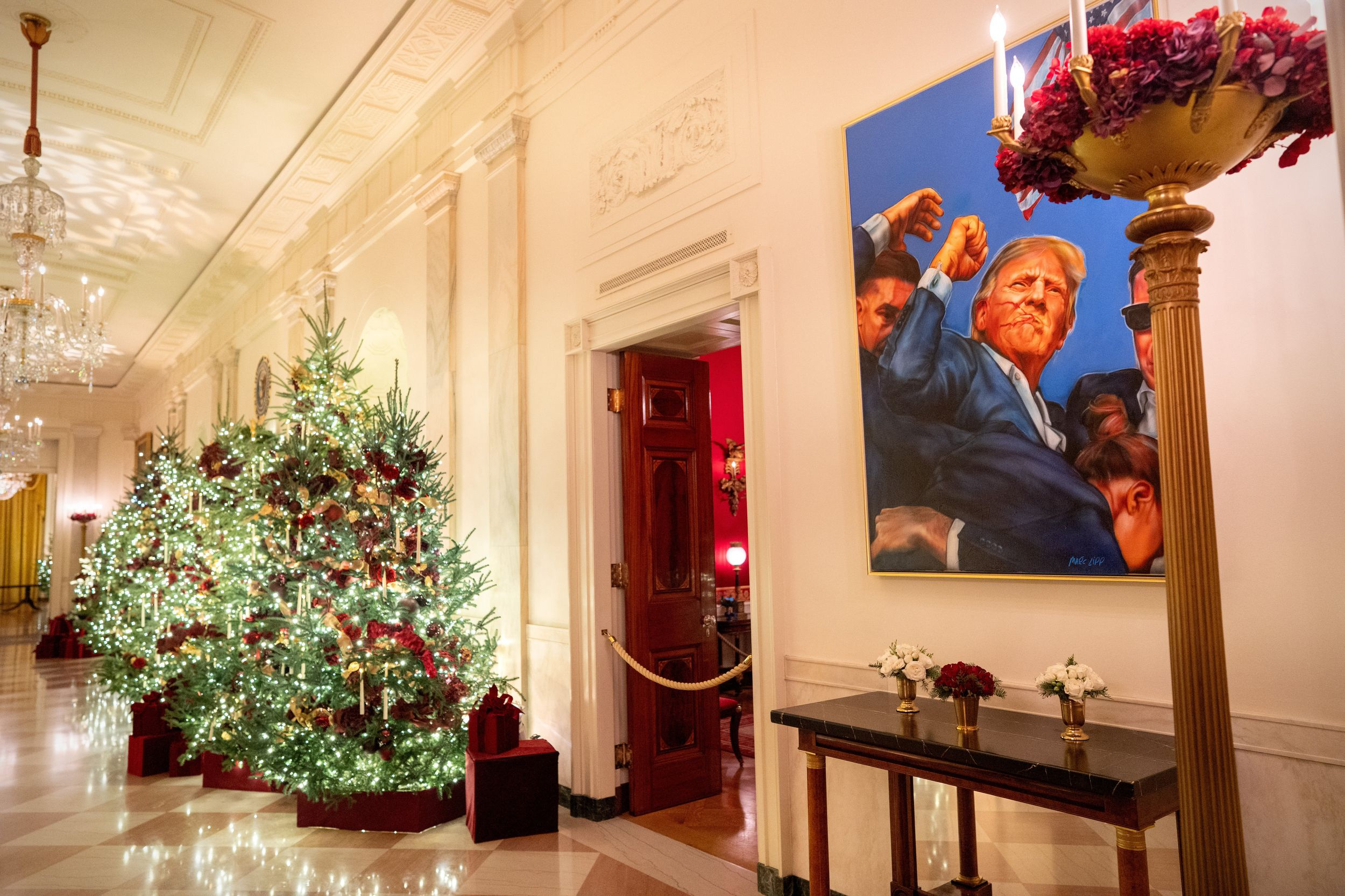 A Pared-Back White House Christmas — With A Trump Lego Portrait inside Christmas At The White House Crossword Answer Key