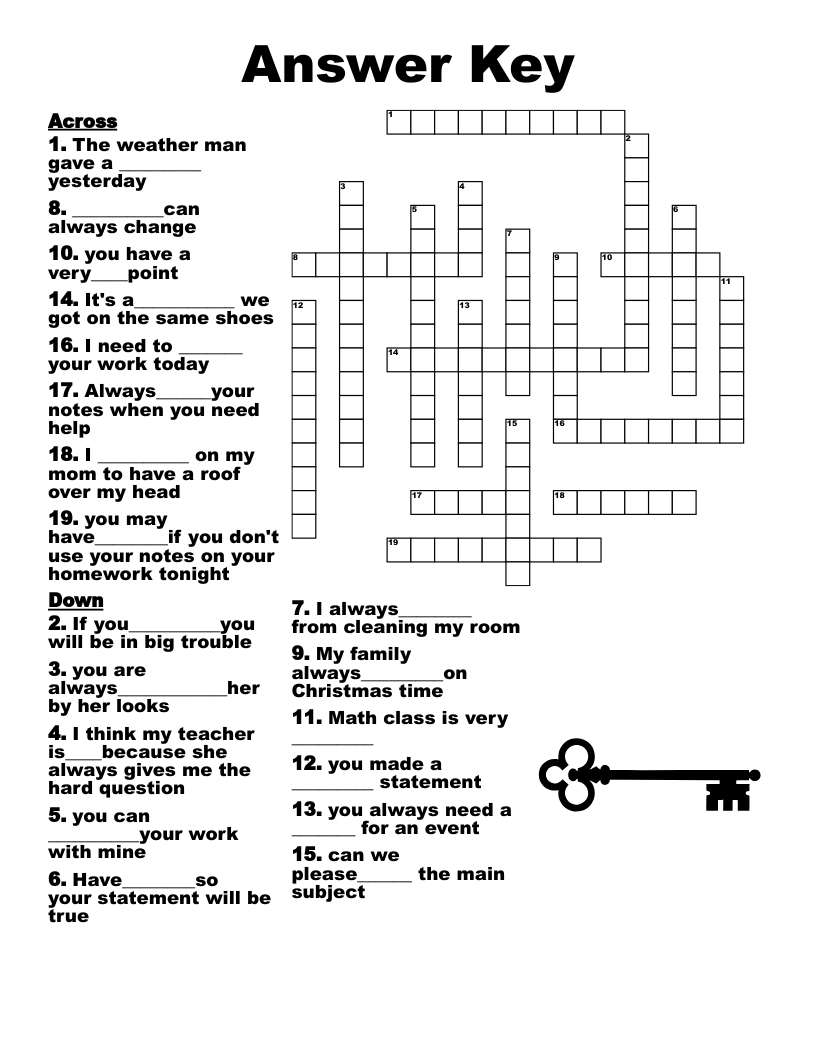 Answer Key Crossword - Wordmint in Christmas At The White House Crossword Answer Key