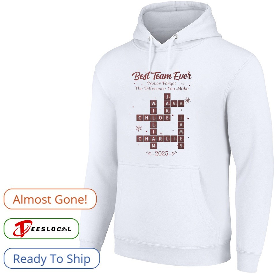 Best Team Ever Scrabble For Christmas 2025 Shirt, Hoodie, Sweater within Tiny Bells Added To A Christmas Sweater Crossword